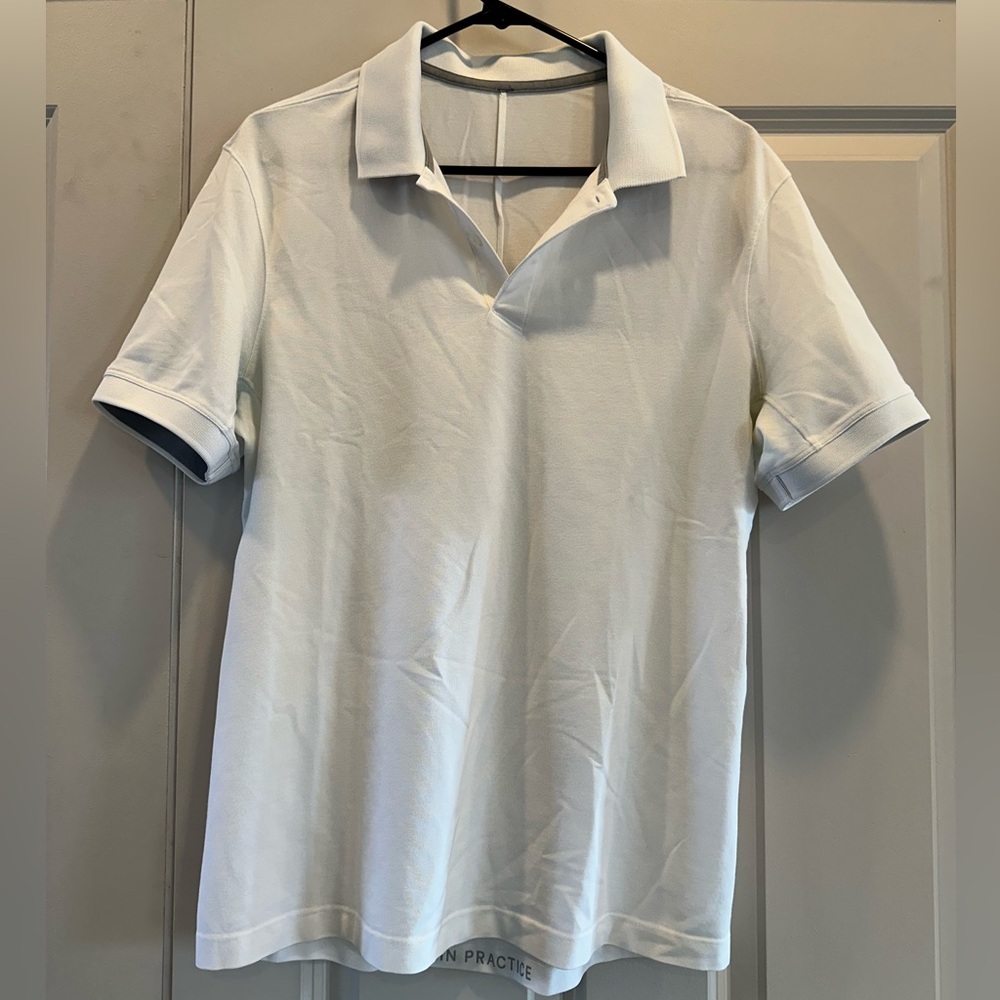 Lululemon Men’s Pique Polo in white, size M